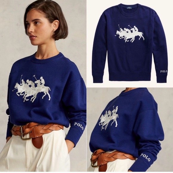 Polo Ralph Lauren Sweaters - Polo by Ralph Lauren Navy Blue Crew Neck Sweater